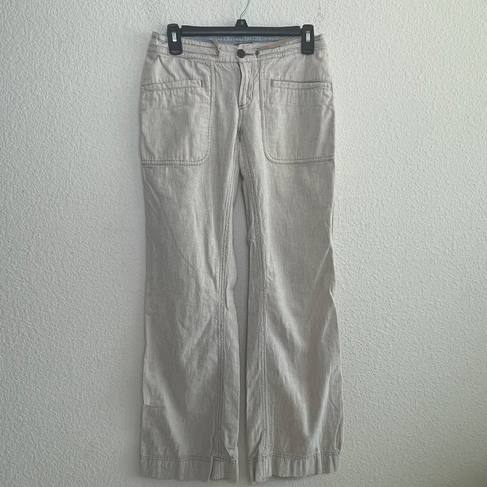 The North Face Larison Linen Pants Size 2 Lightweight Stripe Drawstring Waist - Picture 8 of 14